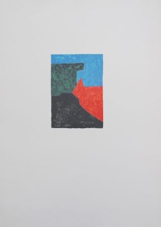 Litografia Poliakoff - Composition noire, bleue et verte