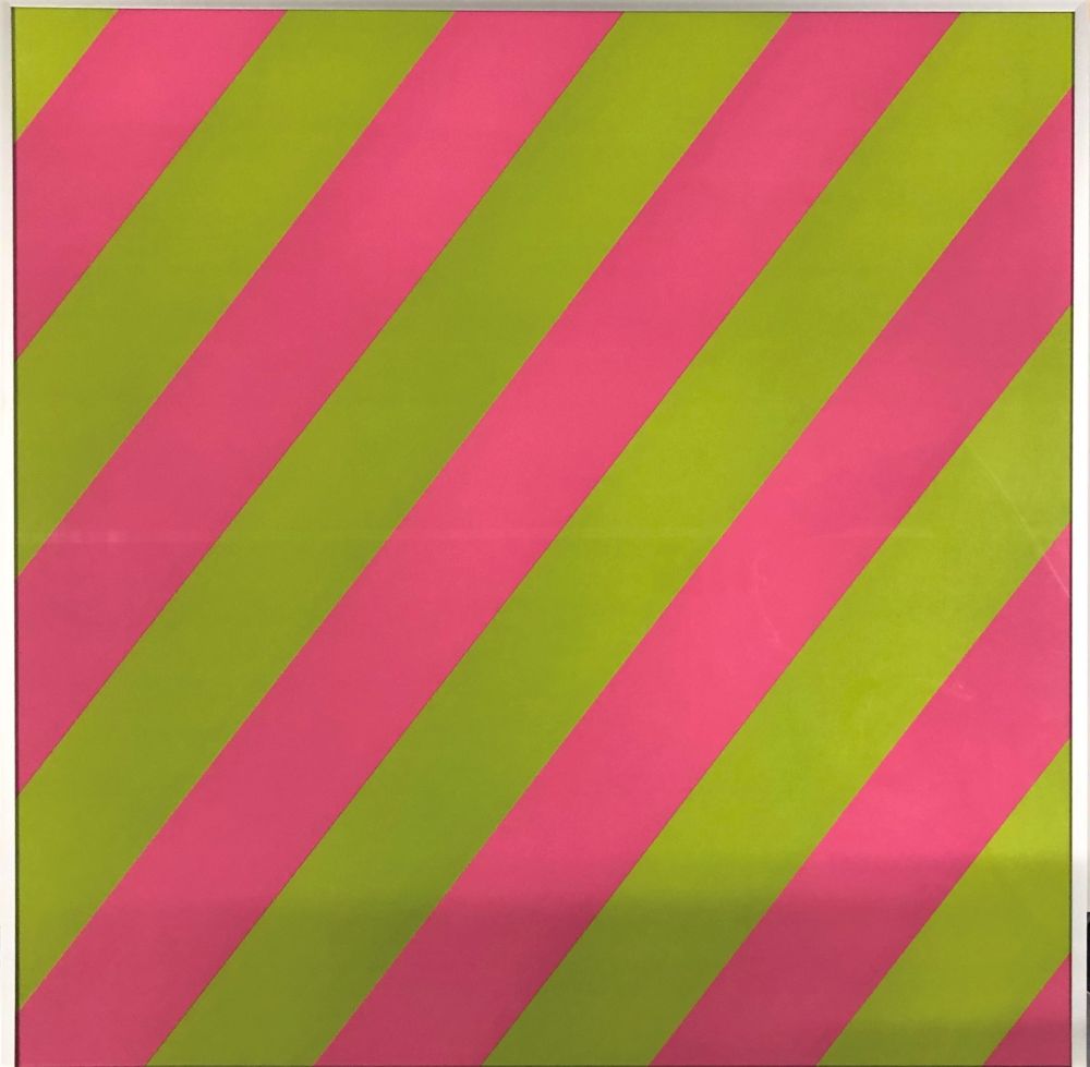 Litografia Mosset - Composition Pink / Green