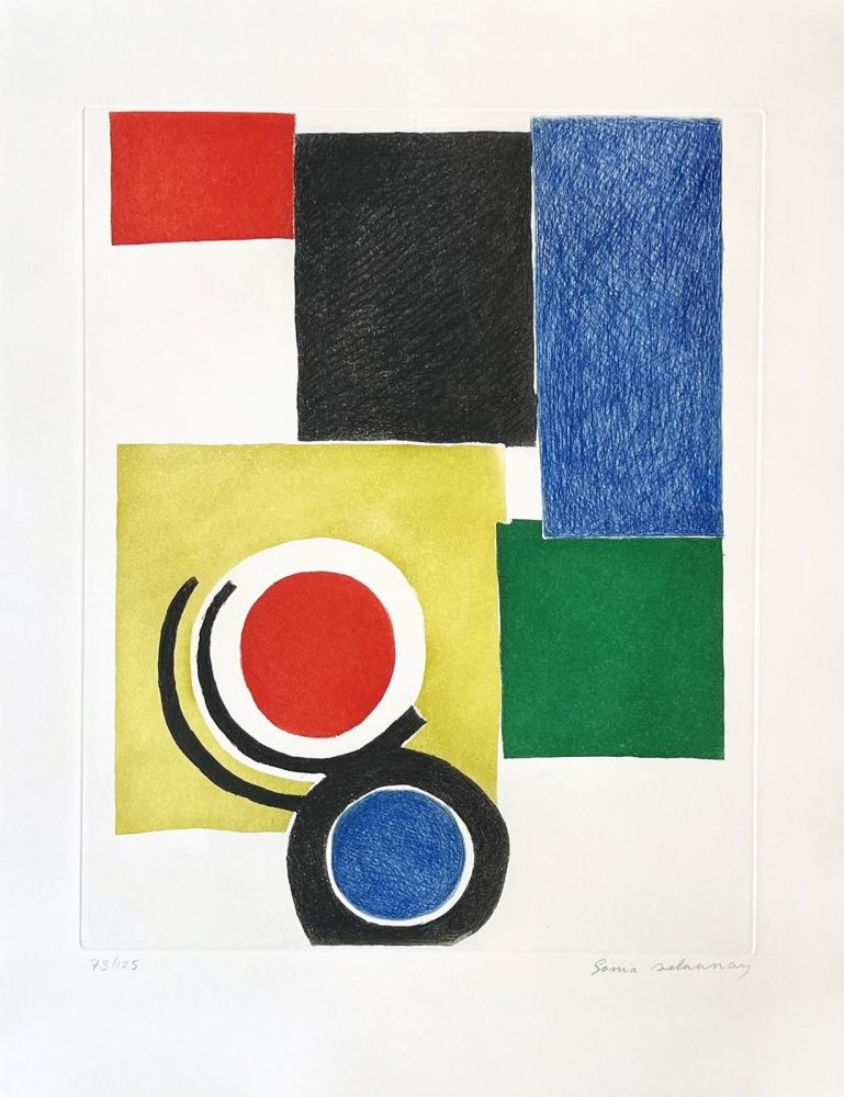 Acquaforte E Acquatinta Delaunay - Composition polychrome 