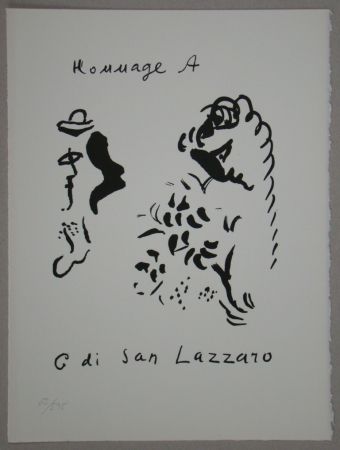 Litografia Chagall - Composition pour XXe Siècle