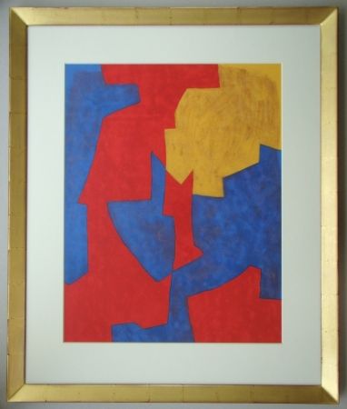Litografia Poliakoff - Composition rouge, bleue et jaune
