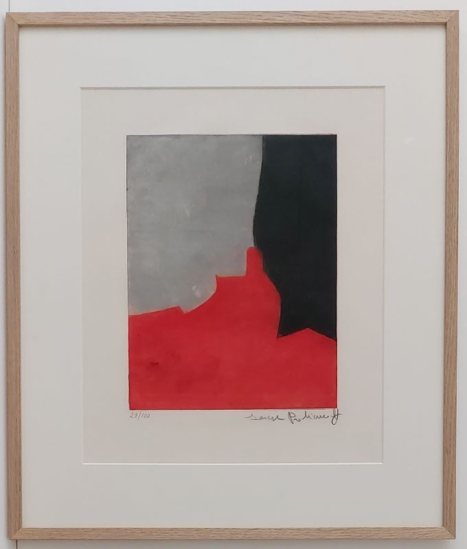 Acquaforte E Acquatinta Poliakoff - Composition rouge, grise et noire IV 