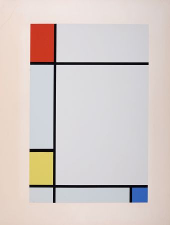 Serigrafia Mondrian - Composition Rouge Jaune Bleu, 1957