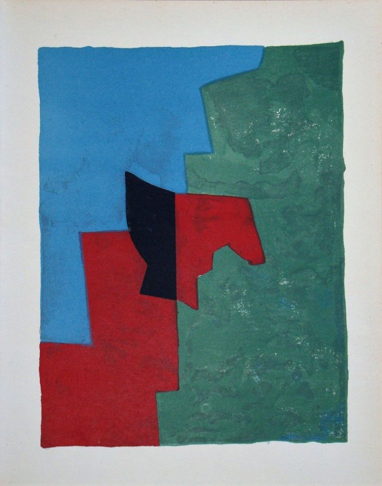 Litografia Poliakoff - Composition rouge, verte et bleue