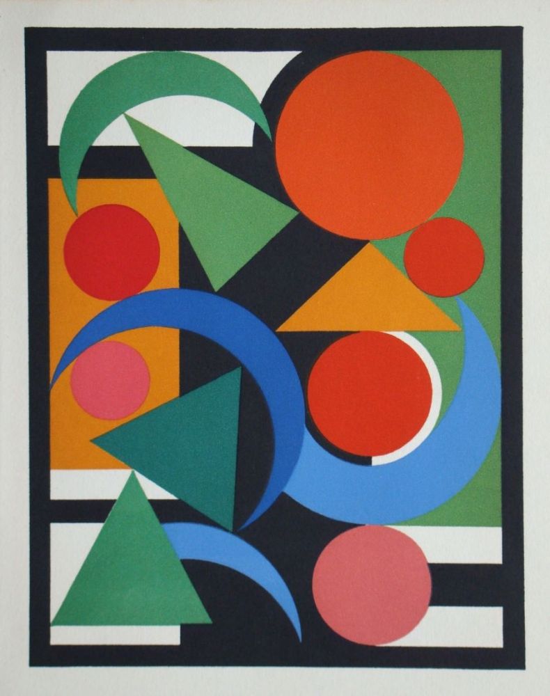 Serigrafia Herbin - Composition sur le mot Oiseau