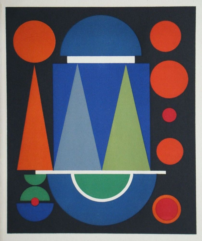 Serigrafia Herbin - Composition sur le mot Rouge