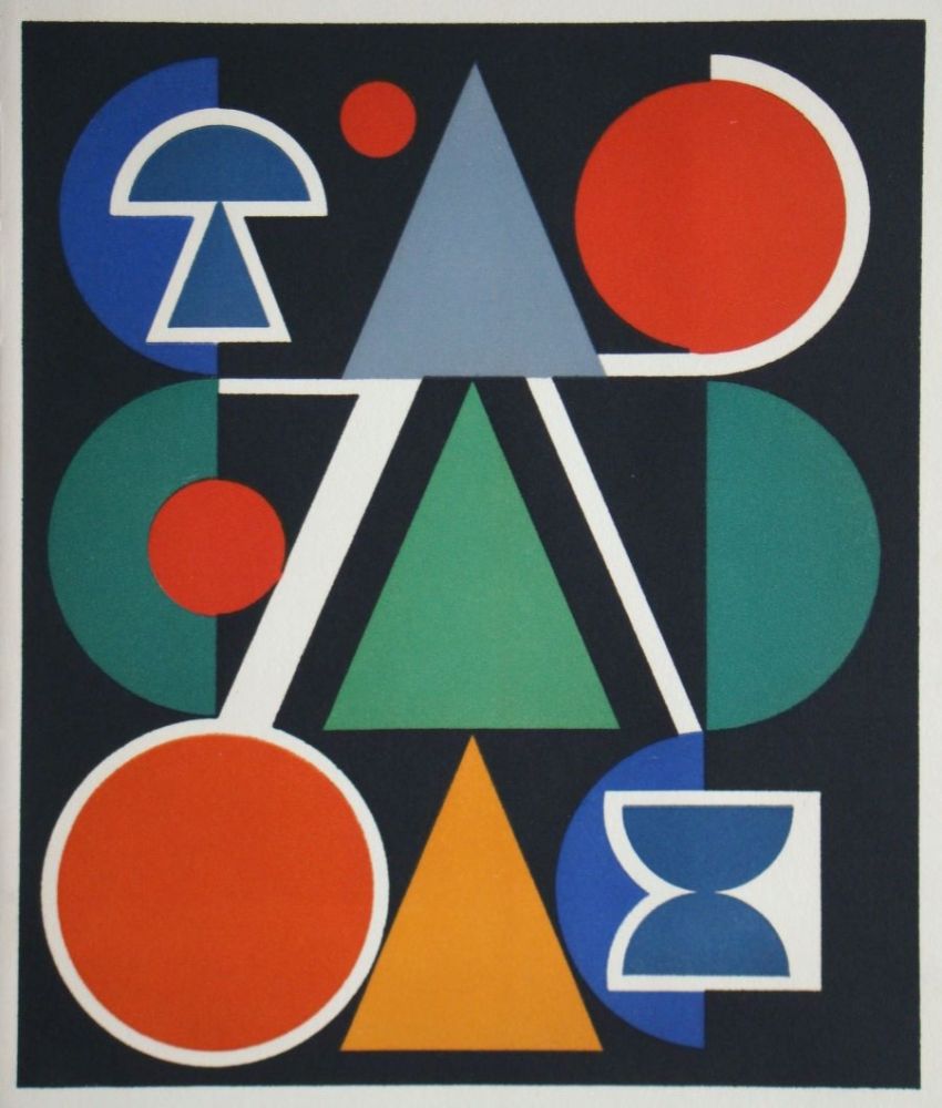 Serigrafia Herbin - Composition sur le mot Rouge