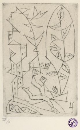 Acquaforte Survage - Composition surréaliste (B), c. 1930s