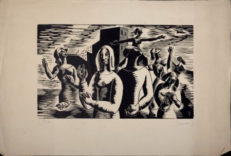 Incisione Su Legno Survage - Composition surréaliste (F), c. 1930s