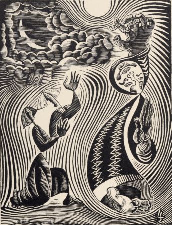 Incisione Su Legno Survage - Composition surréaliste XXIX, 1940