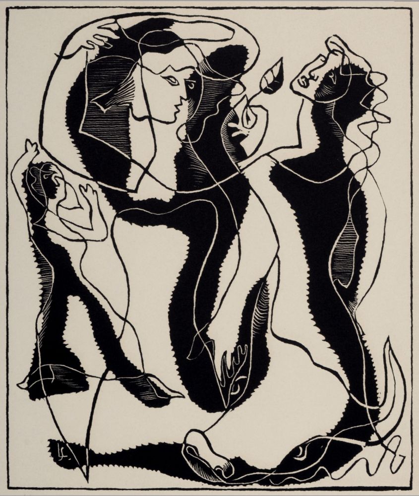 Incisione Su Legno Survage - Composition surréaliste XXVIII, 1933