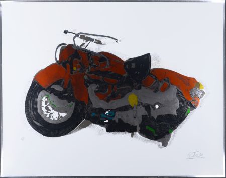 Serigrafia Cesar - Compression de moto, 1972 - Hand-signed