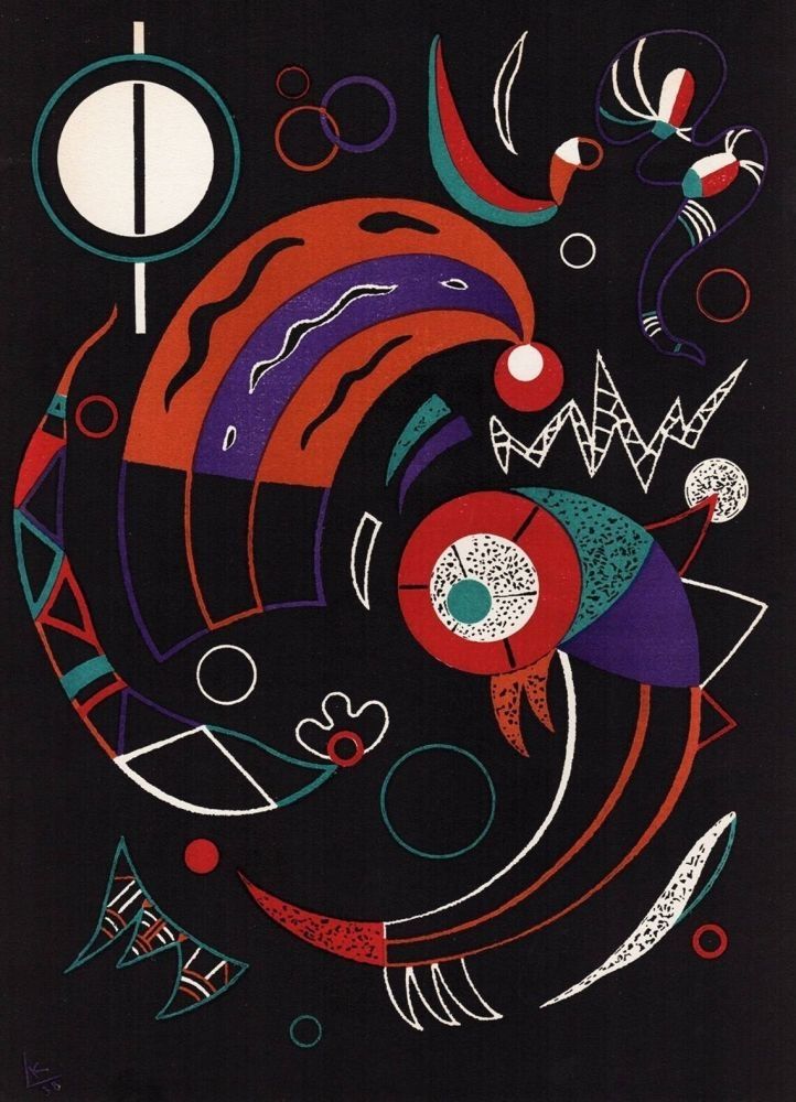 Litografia Kandinsky - Comètes