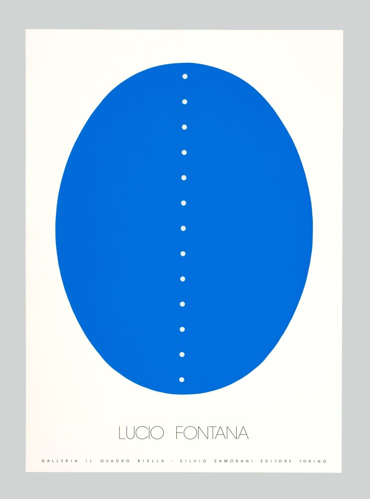 Serigrafia Fontana - Concetto spaziale (blu)
