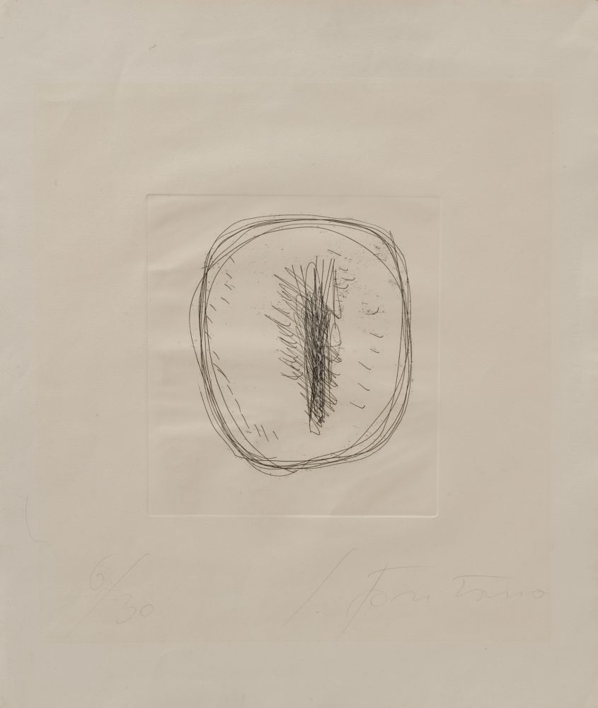 Non Tecnico Fontana - Concetto Spaziale – etching with hand-cut by Fontana himself 6/30