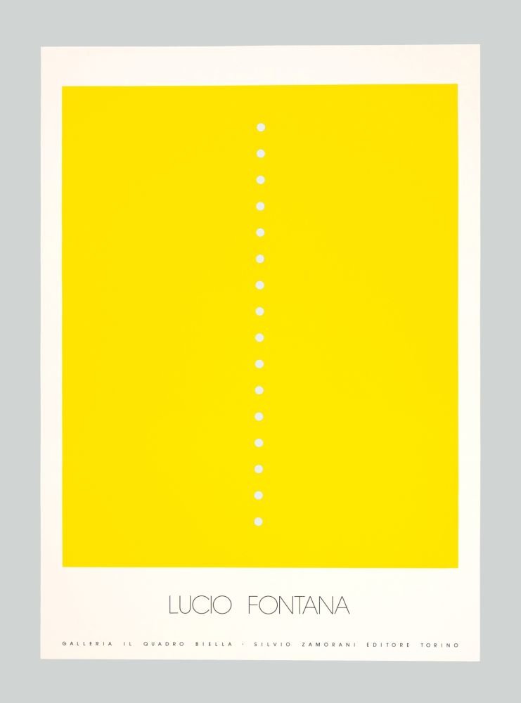 Serigrafia Fontana - Concetto spaziale (giallo)