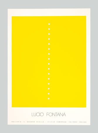 Serigrafia Fontana - Concetto spaziale (giallo)