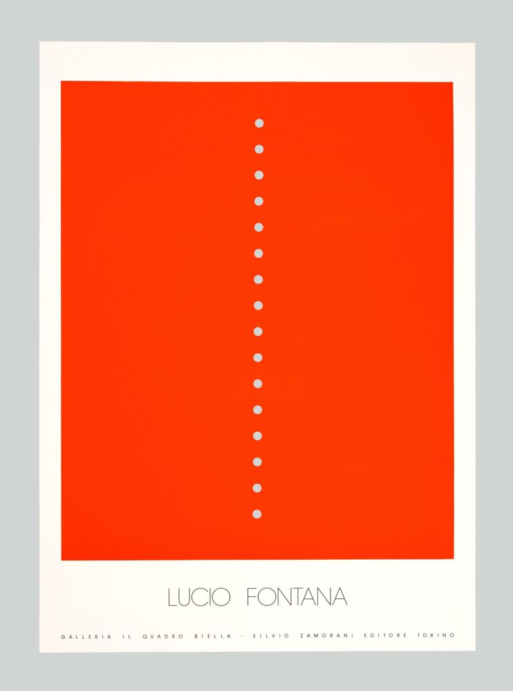 Serigrafia Fontana - Concetto spaziale (rosso)