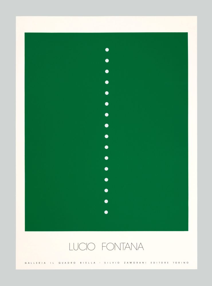 Serigrafia Fontana - Concetto spaziale (verde)