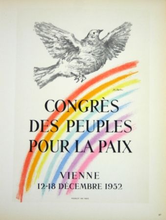 Litografia Picasso - Congrés des Peuples pour la Paix  1952