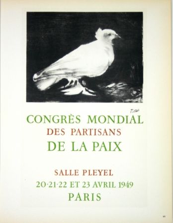 Litografia Picasso - Congrés Mondial de la Paix  Avril 1949
