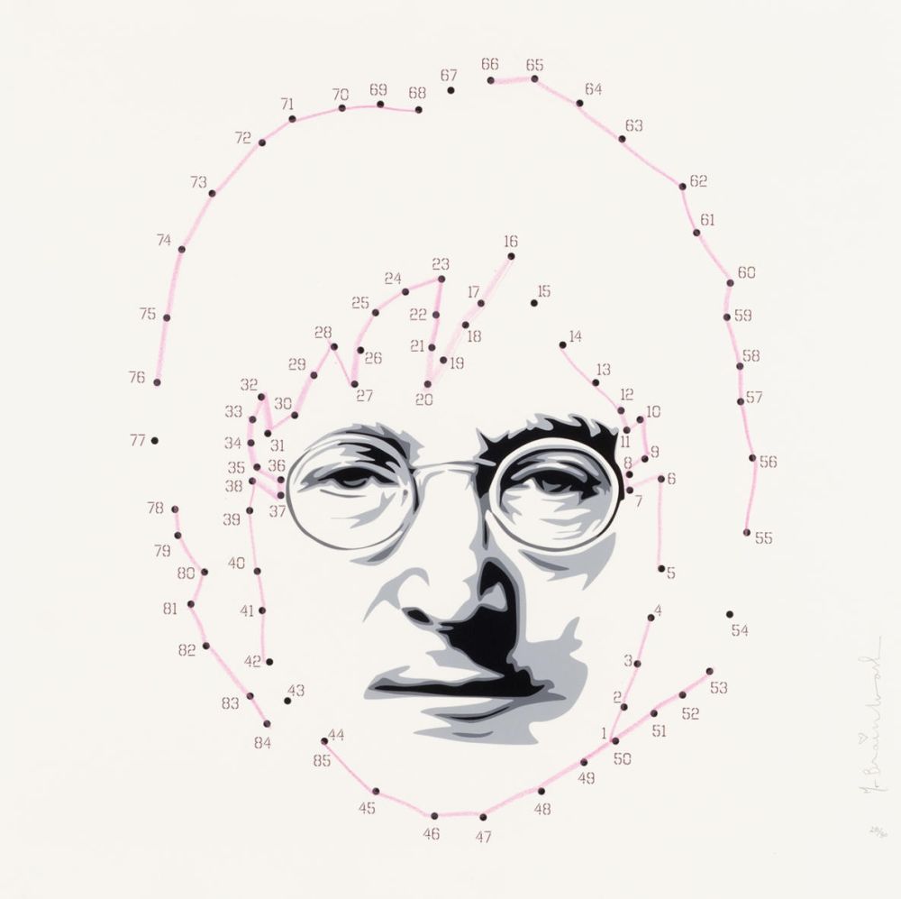 Serigrafia Mr Brainwash - Connecting Lennon - Pink