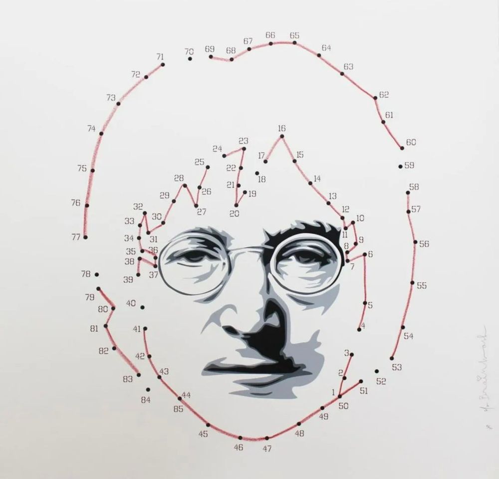 Multiplo Mr Brainwash - Connecting Lennon (Red)