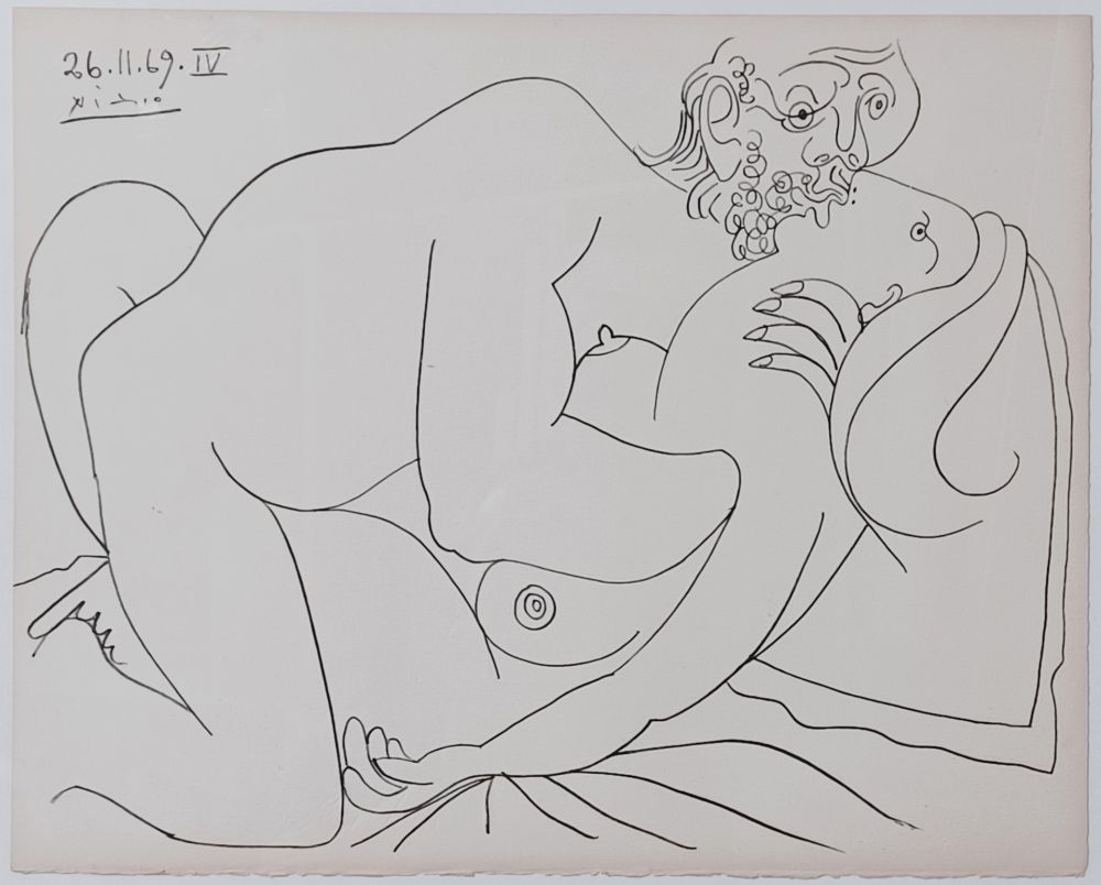 Litografia Picasso - Coppie e nudi femminili IV
