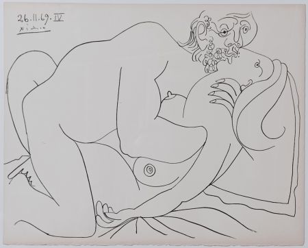 Litografia Picasso - Coppie e nudi femminili IV
