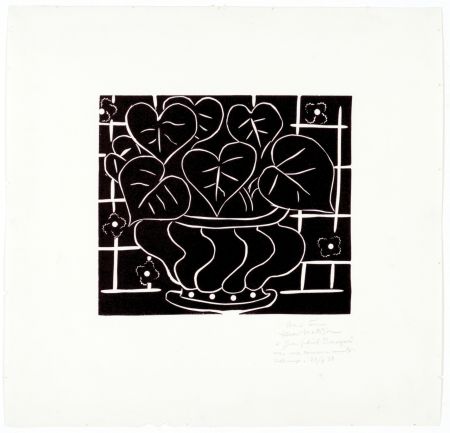 Linoincisione Matisse - Corbeille de bégonias I