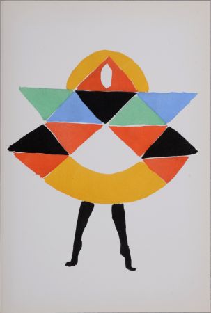 Pochoir Delaunay - Costumes (L), 1969