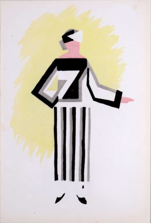 Pochoir Delaunay - Costumes (Q), 1969