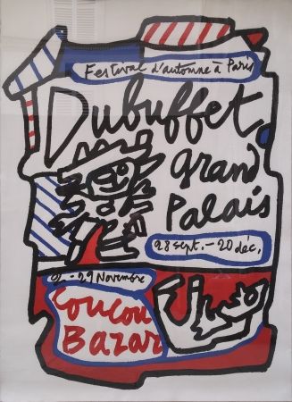 Litografia Dubuffet - Coucou Bazar - Dubuffet Grand Palais 1973 (Geant sur Arches)