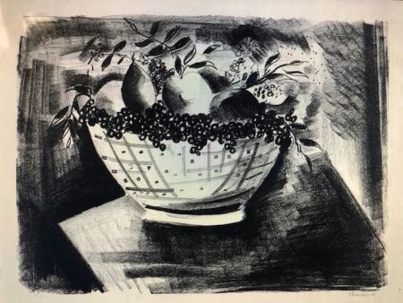 Litografia Vlaminck - Coupe de fruits