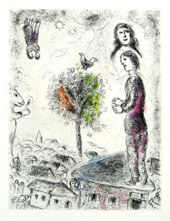 Acquaforte E Acquatinta Chagall - Couple