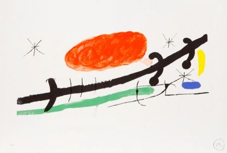 Litografia Miró - Cover for Exhibition Catalogue at Sala Pelaires, Palma de Majorca, 1970