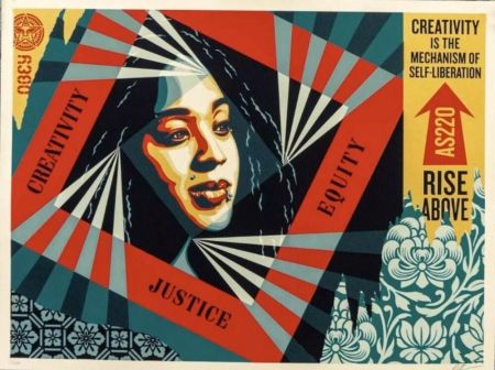 Serigrafia Fairey - Creativity, Equity, Justice