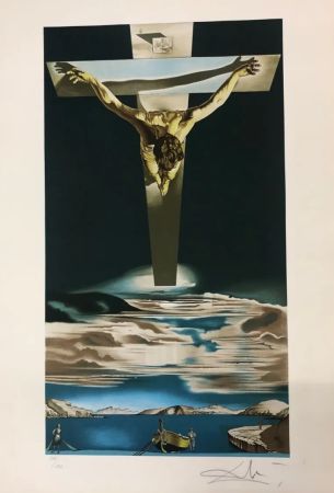 Litografia Dali - Cristo de San Juan de la Cruz