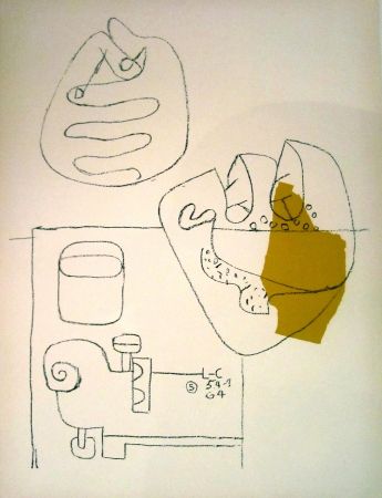 Litografia Le Corbusier - Crossed Hands