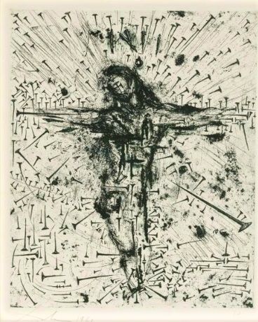 Acquaforte Dali - Crucifixion, from Apocalypse de Saint Jean