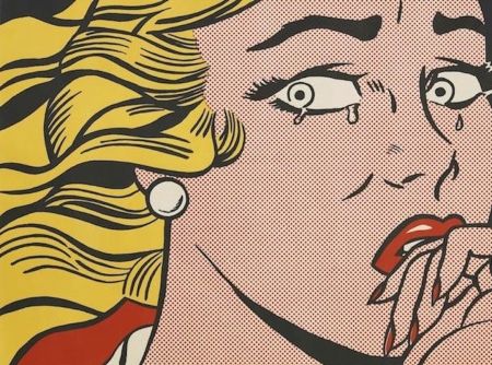 Litografia Lichtenstein - Crying Girl