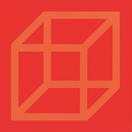 Linoincisione Lewitt - Cubes in Color on Color (Yellow/Red)_copy