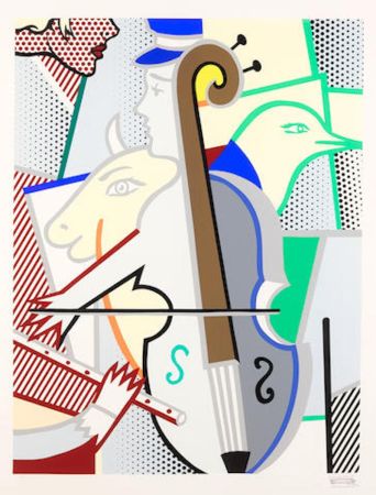 Serigrafia Lichtenstein - Cubist Cello