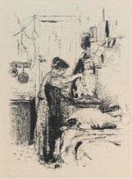 Litografia Vuillard - Cuisine. Recueil de 117 recettes. Illustré par Edouard Vuillard (6 lithographies originales), André Dunoyer de Segonzac (6 eaux-fortes originales), André Villeboeuf (6 eaux-fortes originales)