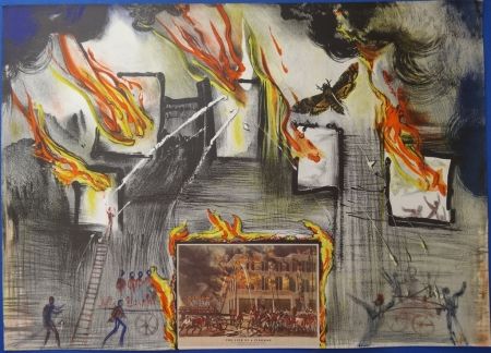 Litografia Dali - Currier & Ives : Life of a Fireman