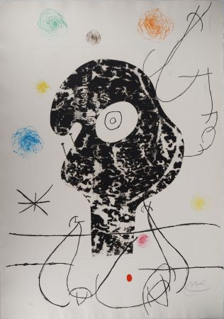 Incisione Miró - Cyclope dans les étoiles (Emehpylop)