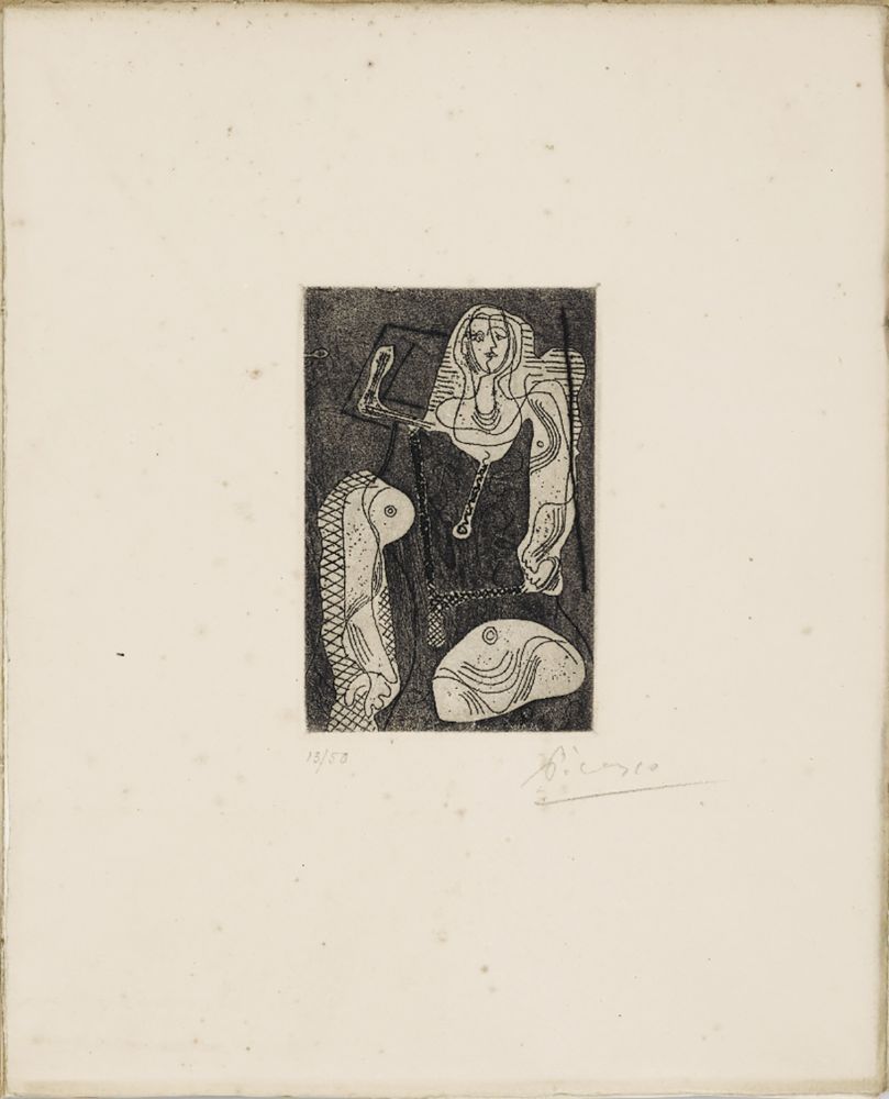 Acquaforte Picasso - C.Zervos. PICASSO ŒUVRES 1920-1926. 1/50 avec l'eau-forte originale signée (1926).