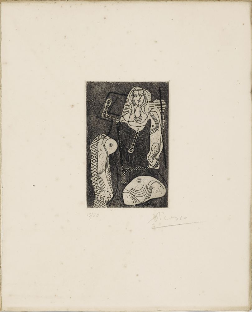 Acquaforte Picasso - C.Zervos. PICASSO ŒUVRES 1920-1926. Cahiers d’Art », 1926. 1/50 avec l'eau-forte originale signée.