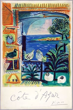 Litografia Picasso - CÔTE D'AZUR (1961)