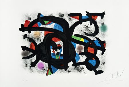 Litografia Miró - Câlin catalan (Le)